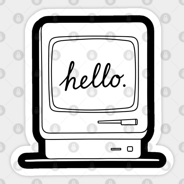 Retro Mac 'Hello.' Screen Sticker by enrynz